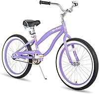 JOYSTAR 20" Kids Beach Cruiser Bike for Boys Girls Ages 6-10, Single Speed Coaster Brake, Comfortable Cruiser Ride