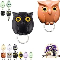 Vista 19 de Llavero de búho nocturno, llaves de soporte para llaves, llave de pared magnética de búho nocturno, lindo soporte para llaves de búho, creativo