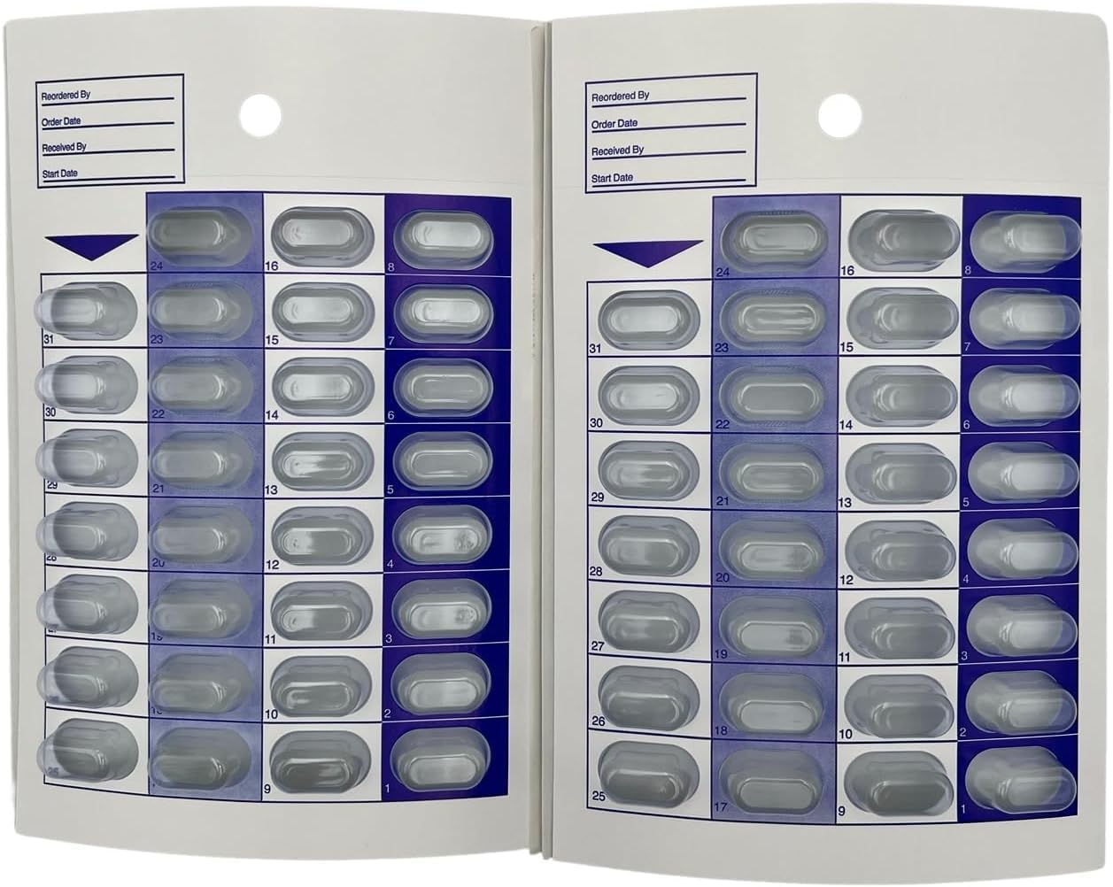 12 Pack 30 Day Single Dose Cold Seal Medication Blister Pack, Just Fill and Seal Disposable Blisters for Pill, Medicine and Vitamins