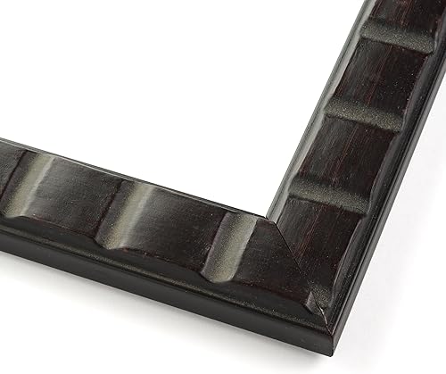 Miniatura 3 de Marco de fotos de madera real negro de 23 x 23 pulgadas de ancho de 1.25 pulgadas  Profundidad del marco interior de 0.25 pulgadas  Marco de fotos