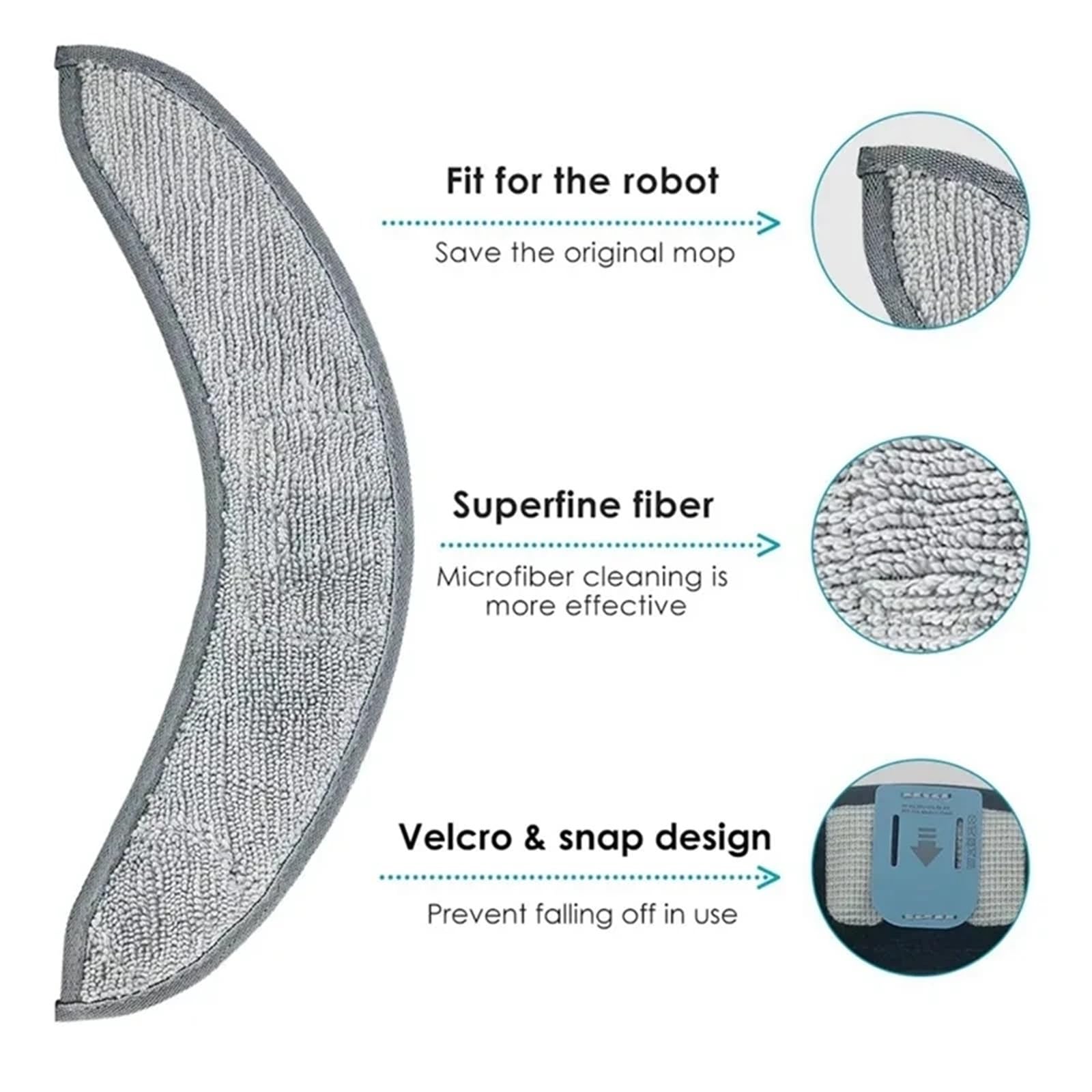 Paño De Fregona Para Aspiradora Robot, For Irobot, for Roomba Combo J7+/Plus Piezas de aspiradoras Almohadillas de repuesto for fregona Accesorios Almohadilla de fregona de microfibra Piezas de almoha
