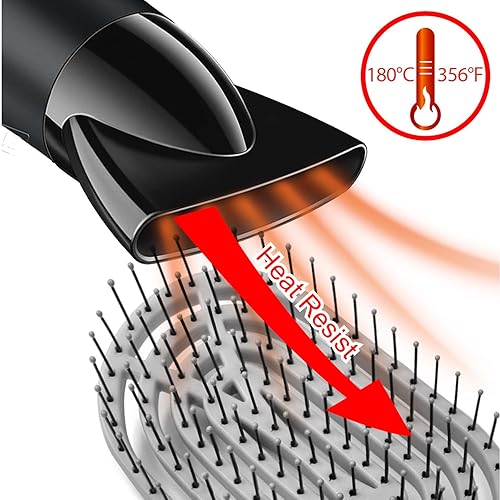 Miniatura 8 de NuWay TravelC ventilado patentado por Estados Unidos para todo tipo de cabello es seguro para secador de pelo (gris)