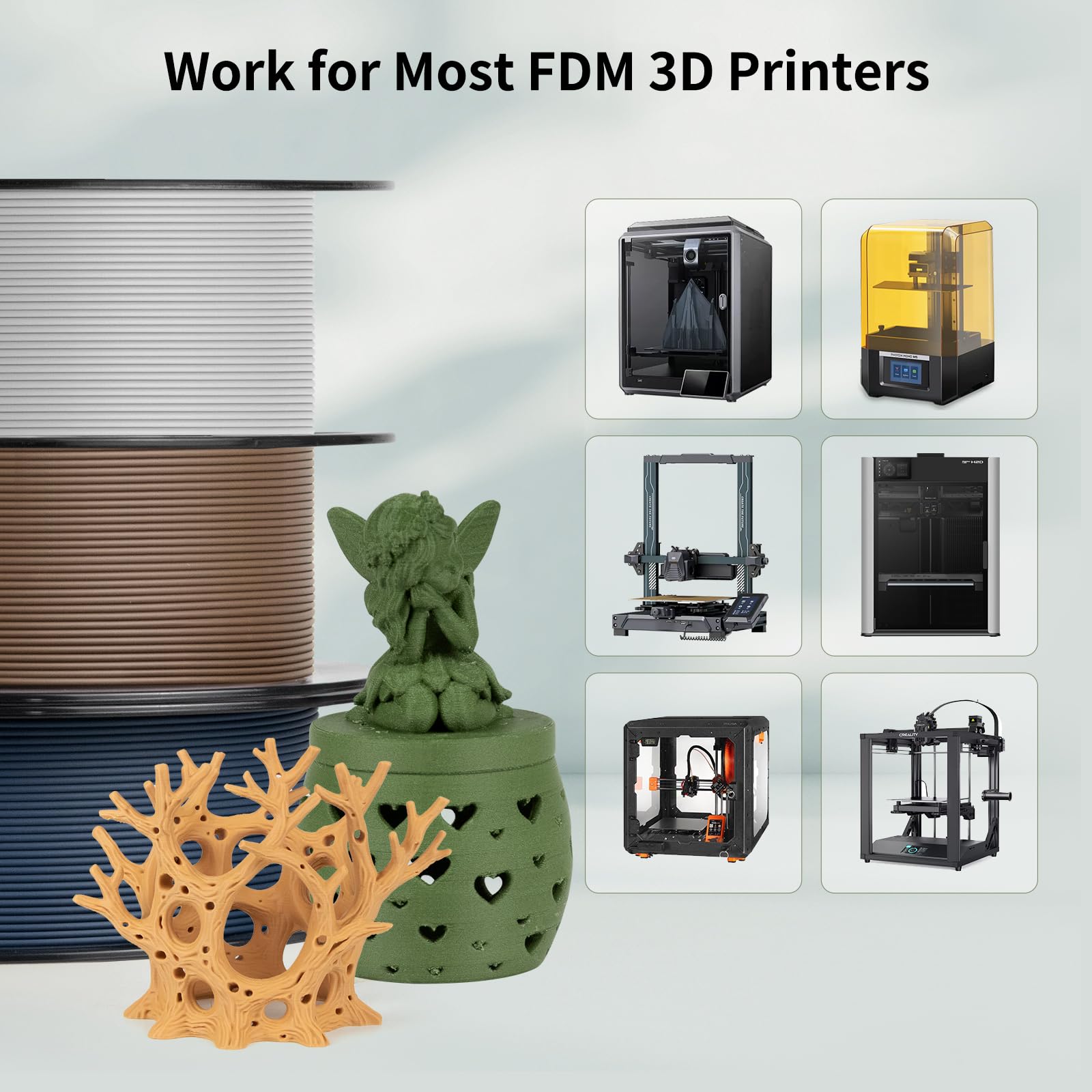 IEMAI Mate PETG Filamento 1.75mm 4KG, Negro/Blanco Filamento para Impresora 3D PETG de Fuerte Tenacidad, Compatible con impresoras 3D Bambu Lab, Precisión Dimensional +/- 0.02mm