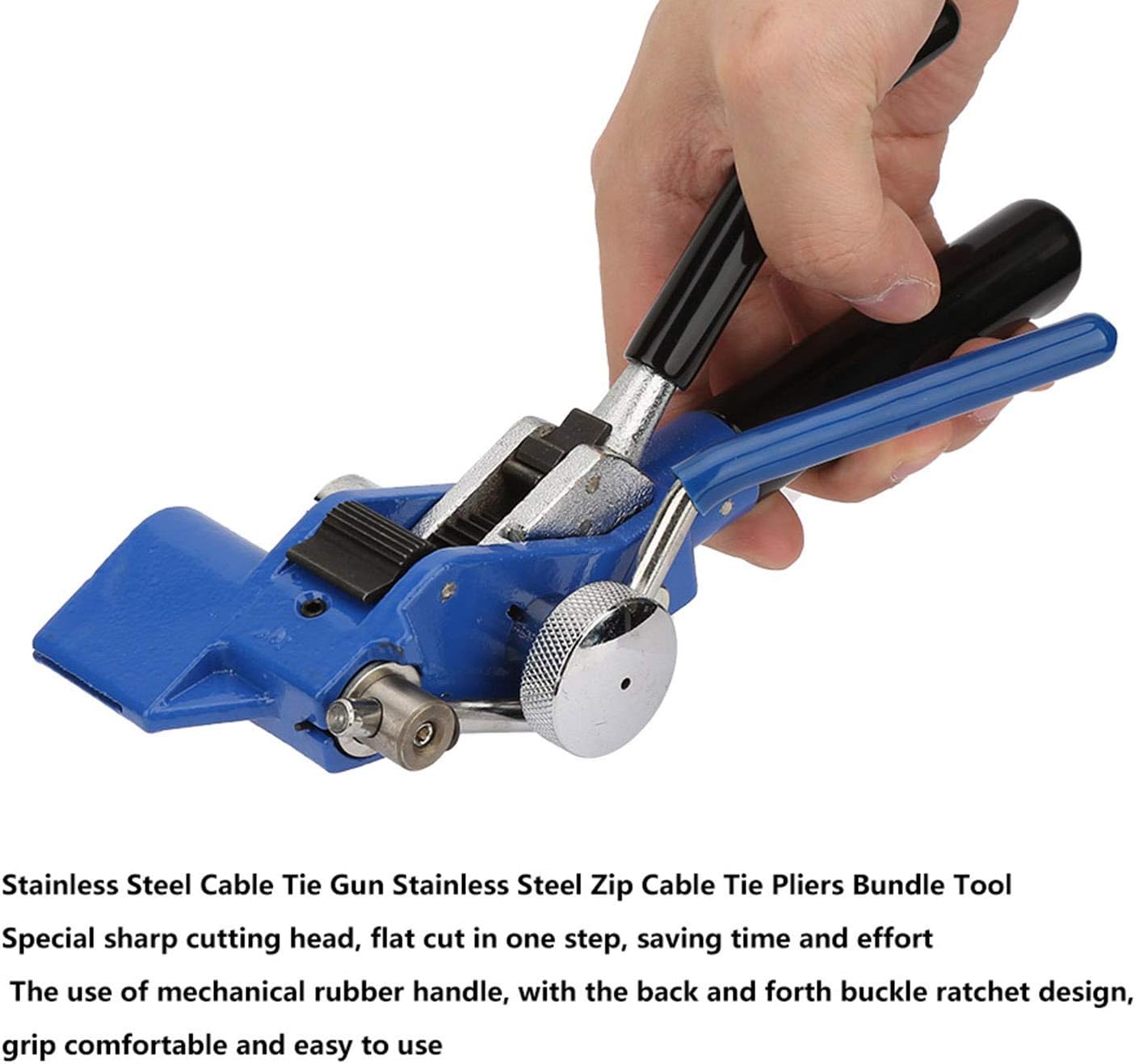 Stainless Steel Cable Tie Gun, Cable Tie Tool, Cable Fastening Cutting Tool, Cable Tie Gun Zip Cable Tie Pliers Bundle Tool