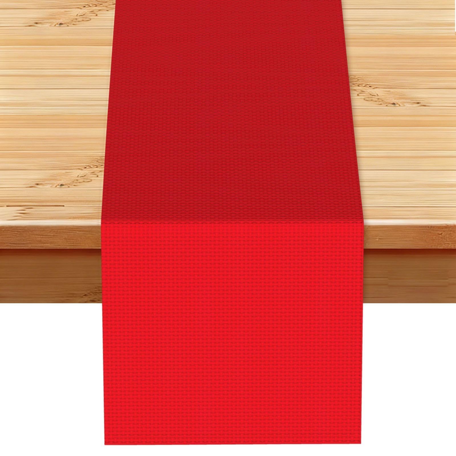 Solid color red Table Runner 13x72 Inch Dining Decor