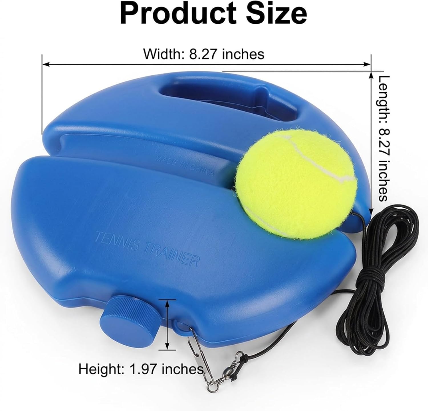 Self Tennis Practice Solo TennisTrainer, Solo TennisPractice Rebounder Ball with String and Weighted Base, Portable Self Training Tool for Beginners, Indoor Outdoor Tennis Return Equipment