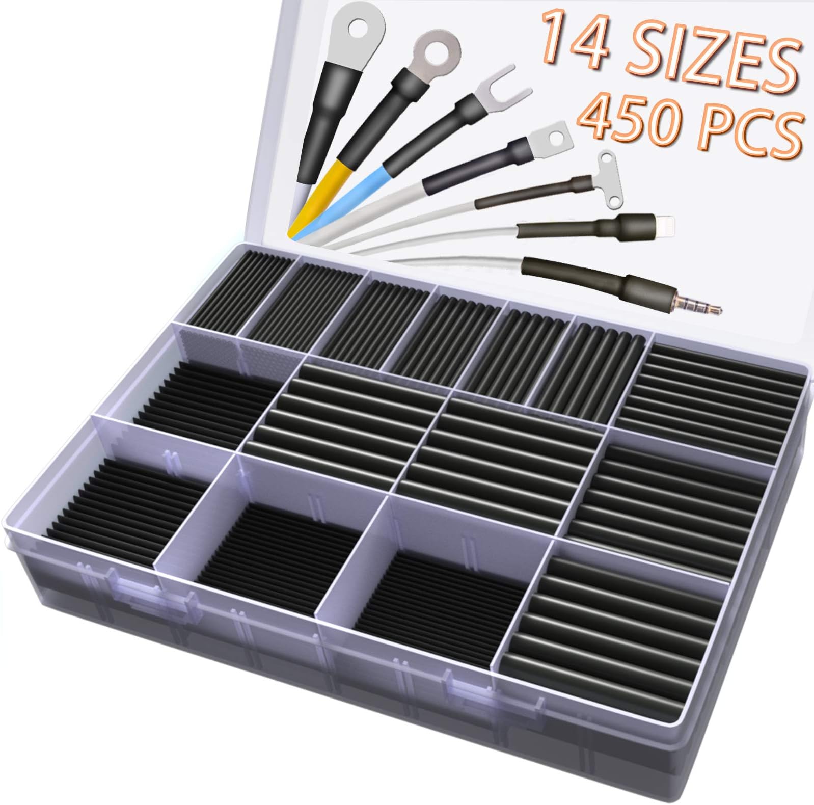 Wirefy Heat Shrink Tubing Kit 180 PCS 31 Ratio Adhesive Lined, Wire