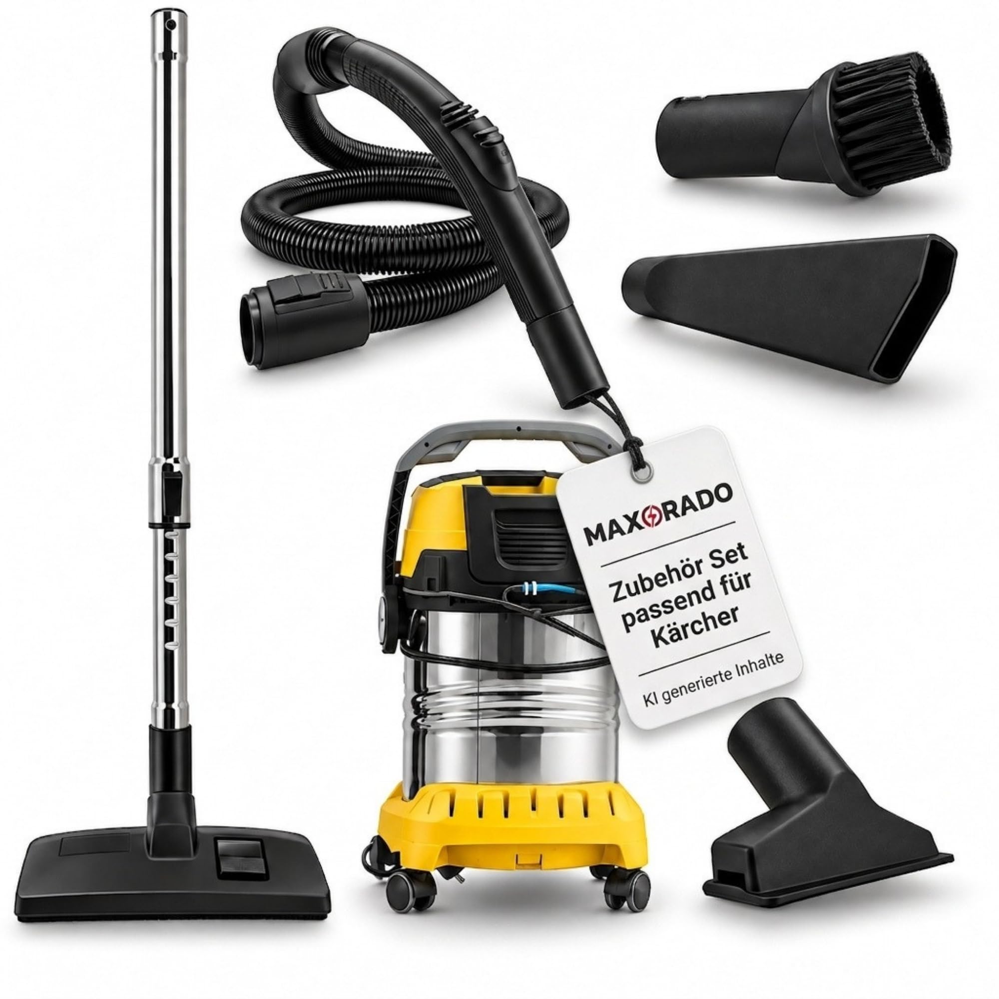 Zubehör Set passend für Kärcher WD 3.500 P *EU-II (1.629-681.0), WD 3.540 P Staubsauger Schlauch Handgriff Griffschlauch 35mm Rundanschluss Staubsaugerschlauch Ersatzteile