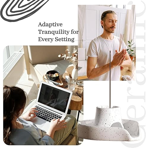 Miniatura 7 de Soporte para incienso de salvia, fácil de limpiar, 3 en 1, cuenco para manchas de salvia blanca, cuenco de cerámica para quemar salvia blancapalo de