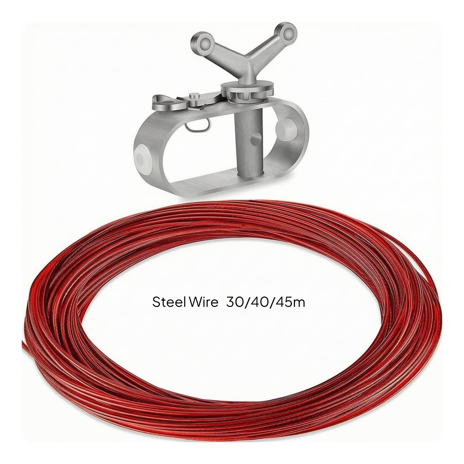 Strapazierfähig Handseilzug | Aufstellpool-Winde mit Wickelspindel, Winterabdeckungs-Winde für Aufstellpools, Pool-Winterpflege, Garten-Teich, Mit 30m Stahldraht