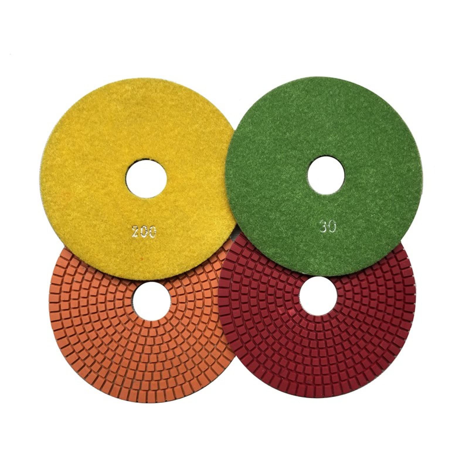 7 Pezzi 150mm Tampone Per Lucidatura Diamantata 6 Pollici Bagnato Flessibile Granito Tamponi Per Lucidatura Marmo Dischi Abrasivi 6DS1,50