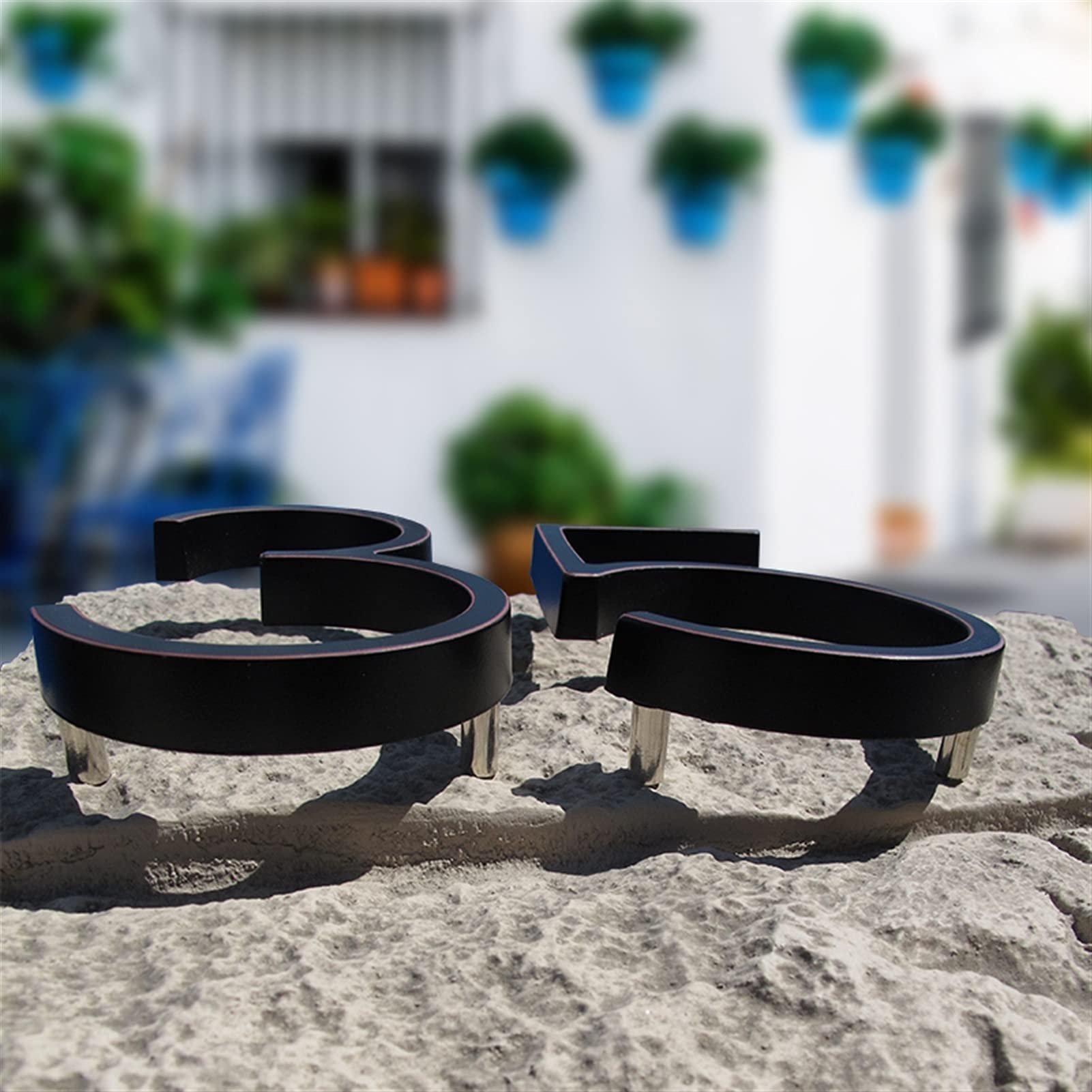Nowoczesna tablica adresowa ze stopu cynku 0-9 Hotel Home, numer adresu dostępu do biura, podwyższony efekt 3D(VENETIAN BRONZE 9)