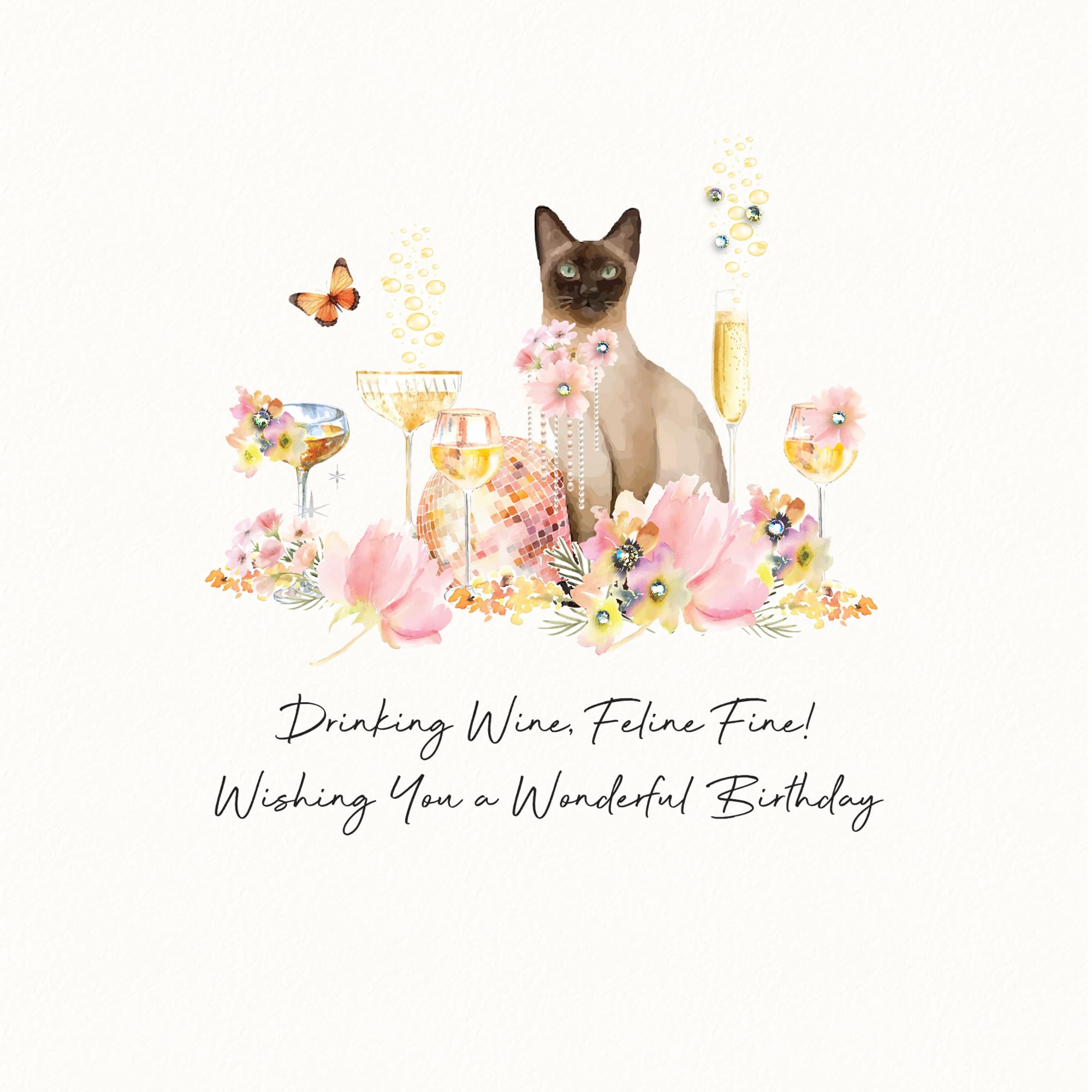 Five Dollar Shake - Drinking Wine, Feline Fine... - 16 x 16 CM