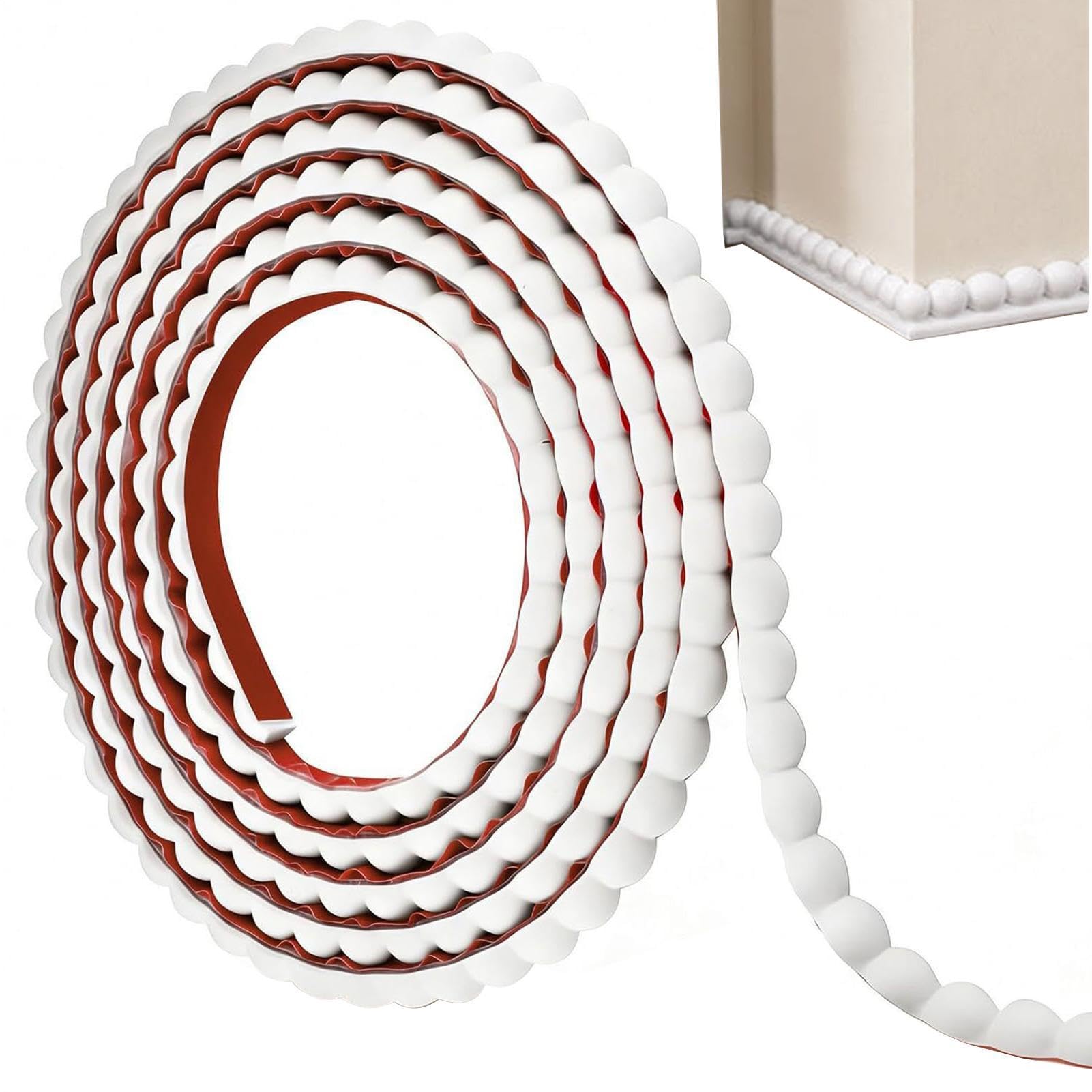 Bordure murale salle de bain decorative avec perles pour encadrement de miroir