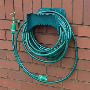 Hose Reel Garden Hose Holder, Wall Mount,Heavy Duty Metal Hose Hanger With Tool Storage Basket Outdoor Hose Stands For Outside Garden Yard Garage Water Hose Holder