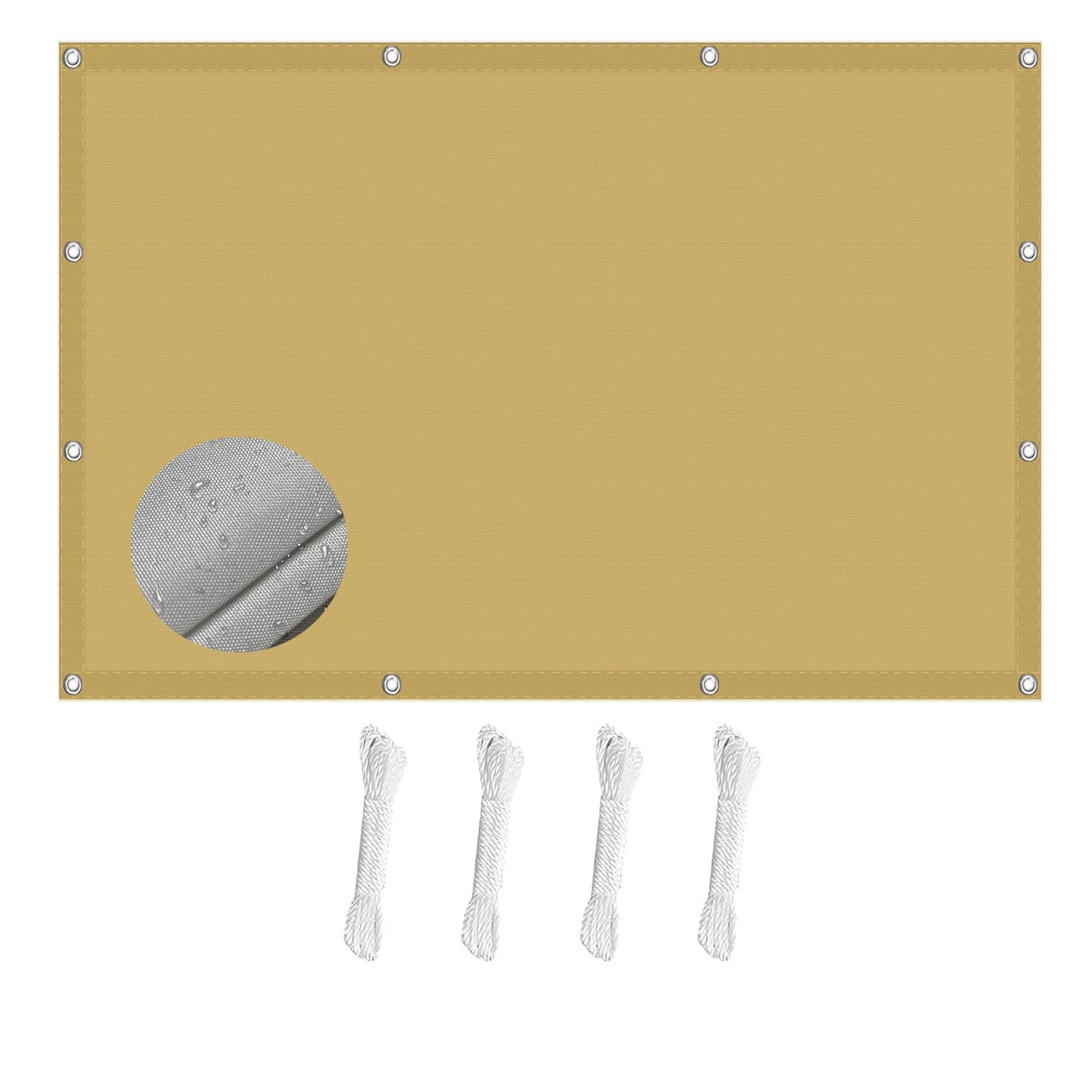Voile d'ombrage rectangulaire 380 x 650 cm pour bloquer la chaleur