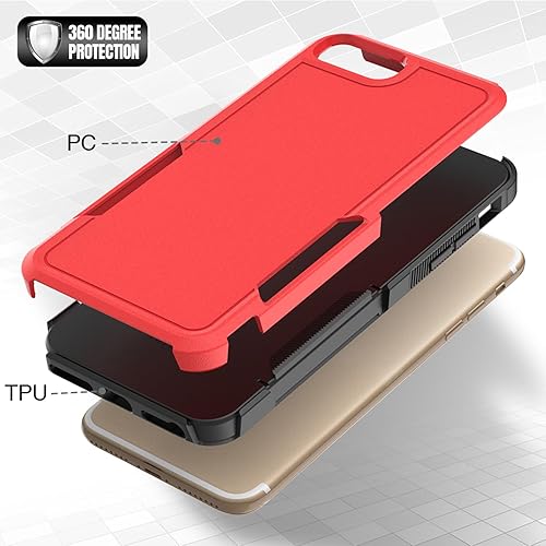 Miniatura 5 de Funda para iPhone 8 PlusiPhone 7 PlusiPhone 6 Plus funda protectora de doble capa resistente para teléfono celular, a prueba de golpes, resistente,