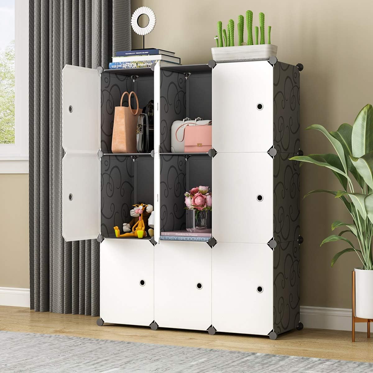 Suреr Sаlе 🛒 KOUSI Large Cube Storage -12x16 Depth (9 Cubes) Organizer Shelves Clothes Dresser Closet Storage Organizer Cabinet Shelving Bookshelf Toy Organizer