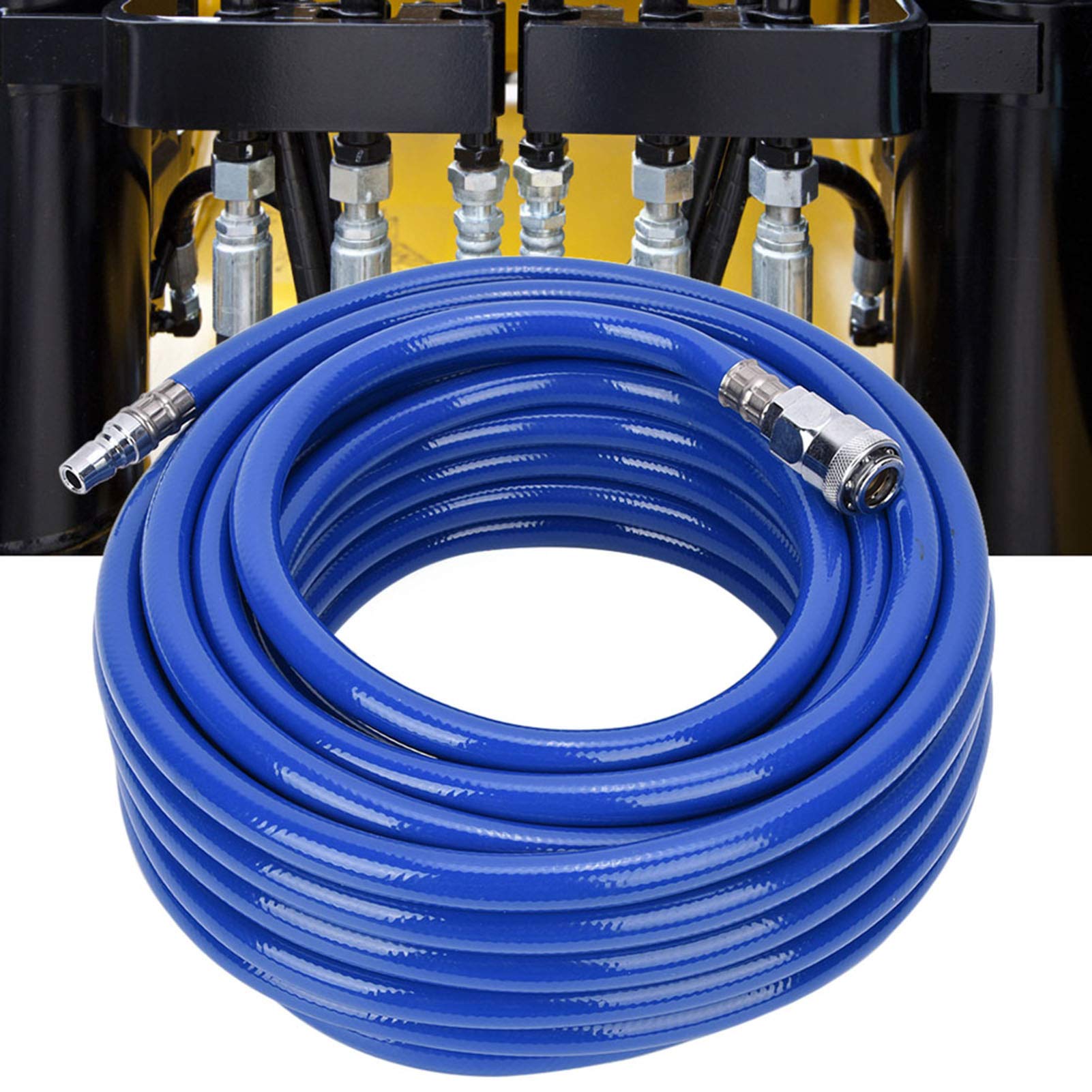 Manguera de aire del compresor, PVC 15 m (50 pies) azul 20bar 60kg/cm² (850 psi) Accesorios de herramientas neumáticas