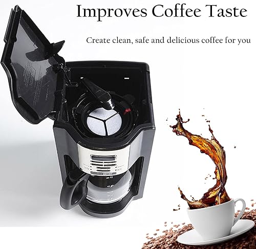 Miniatura 2 de Paquete de 12 discos de filtro de agua de carbón de repuesto prémium para Mr. Coffee Maker, cartuchos de filtro de agua de carbón activado de bambú