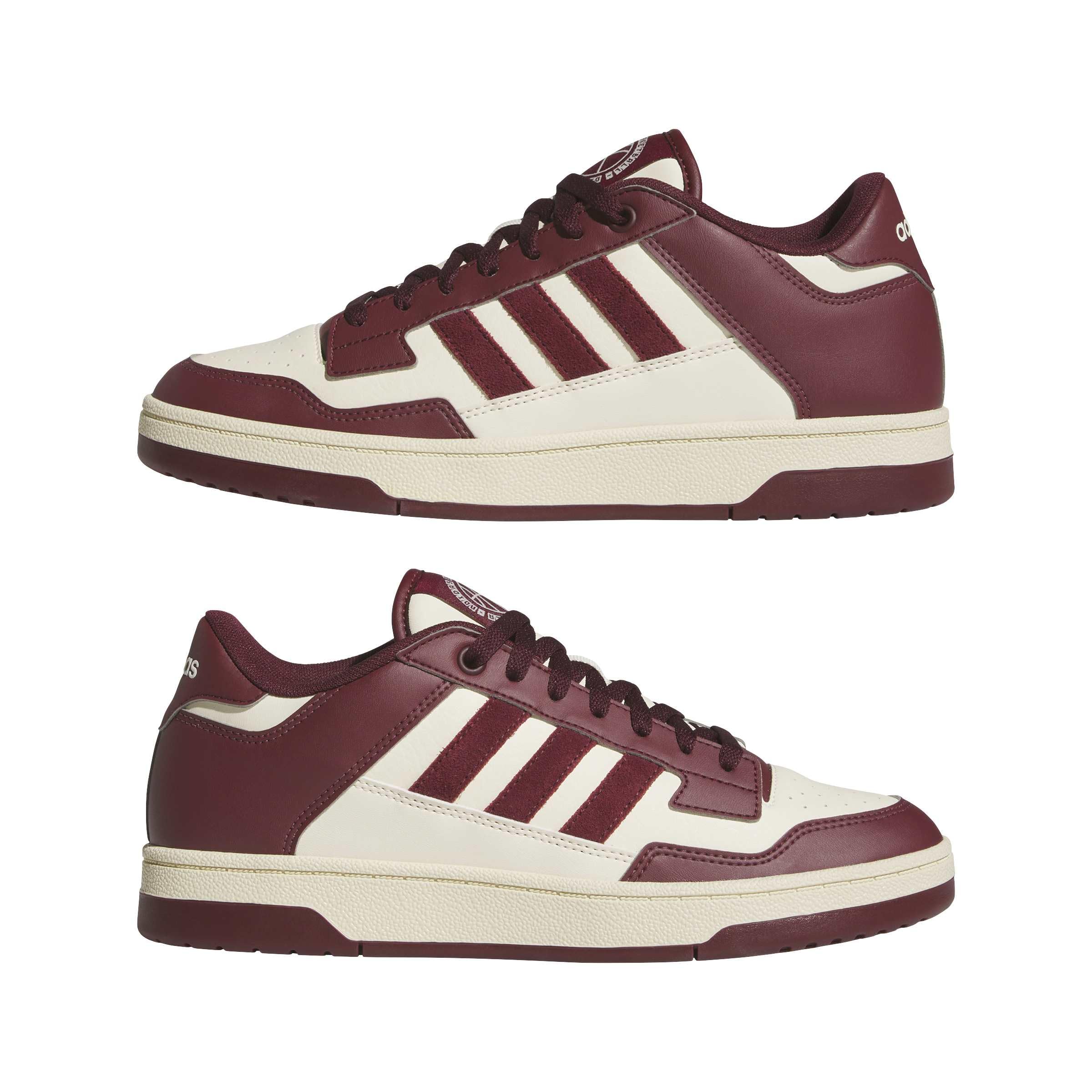 adidas Uniseks Rapid Court Low Shoes, cream white/shadow red/shadow red, 46 EU