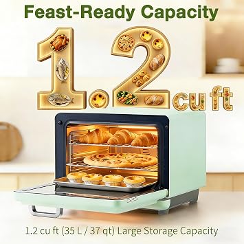 ROBAM Toaster Air Fryer Oven Combo, Countertop Convection Cooker with Bake & Fry, 1.2 Cu.Ft Large Capacity Combi Steam Oven, 32 Preset Recipes, Smart Touch Precise Temp Control, Multi-Stage CT767