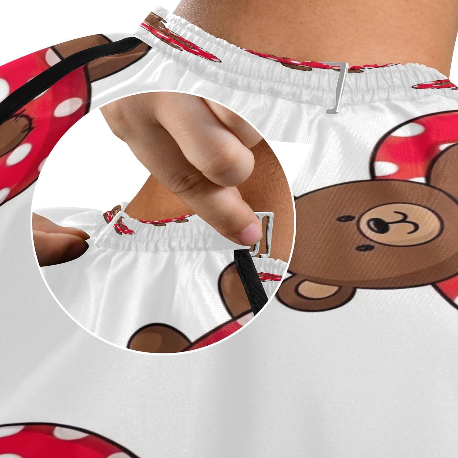 Cute Cartoon Brown Bears White Haircut Bib Barber Shampoo Cape, Hair Cutting Cape Home