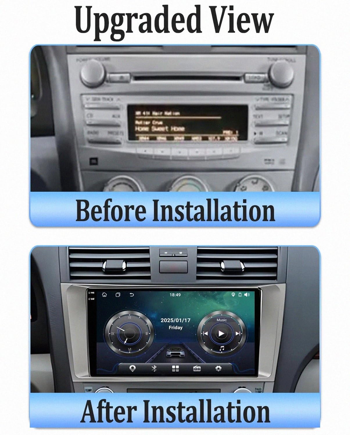 Pantalla Carplay Coche Inalámbrica para Mitsubishi Pajero 4 V80 V90 2006-2016 Mirror Link, Incell Touchscreen Radio Coche con Bluetooth Radio USB/Eq Comandos Al, 4 Nuclear 1G+32G