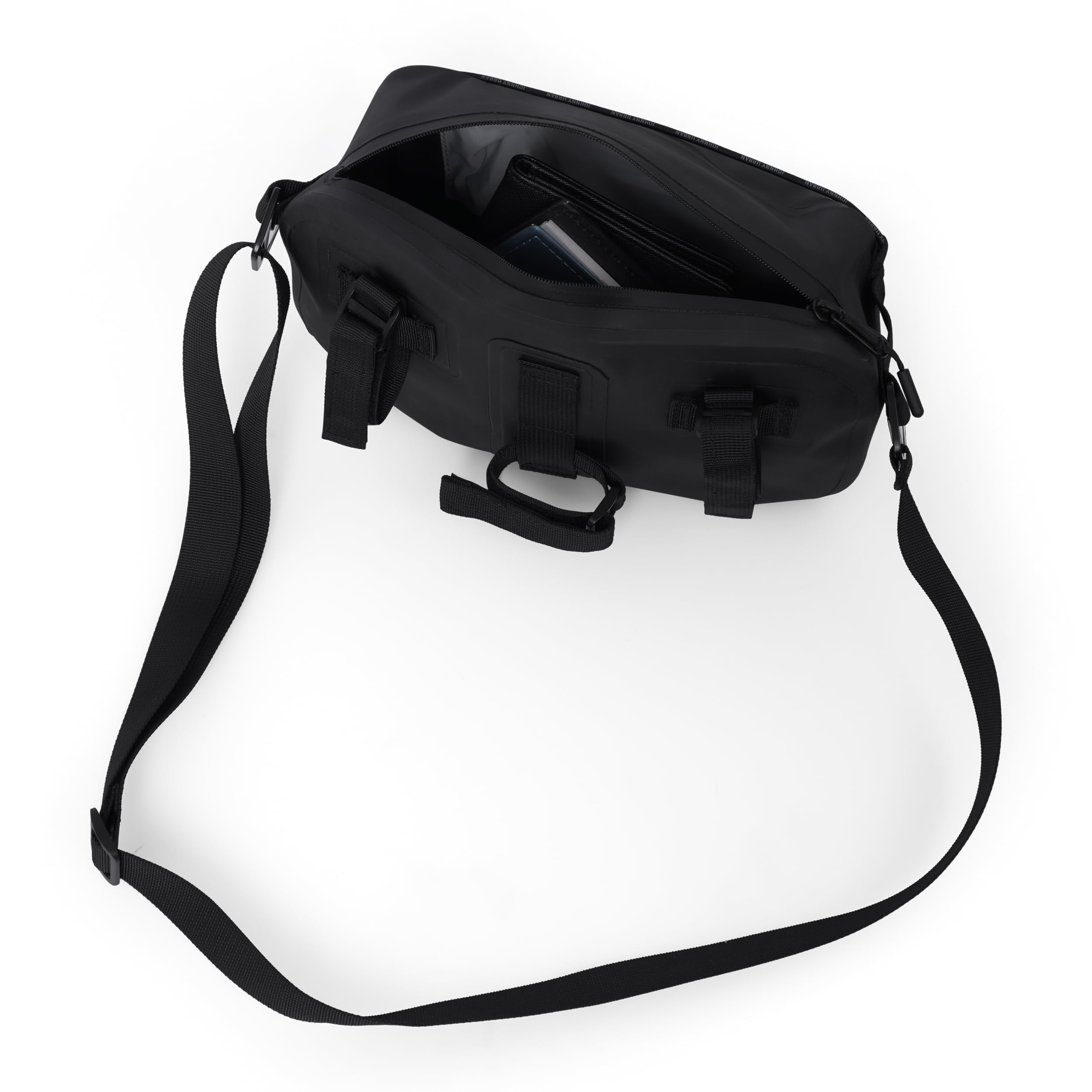 Johnny Urban Borsa Manubrio Bici Impermeabile Nero - Arlo - 2 in 1 Borsa Bici e Tracolla - Borsa Bikepacking per Manubrio Anteriore - Borsa per Bicicletta - Resistente all'Acqua