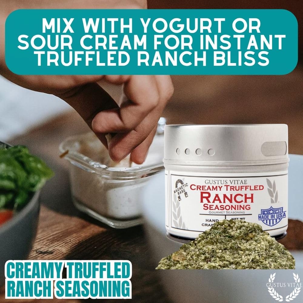 Creamy Truffled Ranch Seasoning | All Natural | Non GMO | Gourmet Spice Mix | Artisanal Rub | 1.5 oz | Small Batch | Ultra Premium | #602 - Image 4