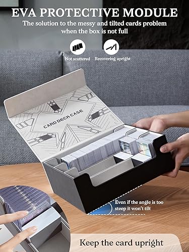Miniatura 10 de Más de 1800 cajas de almacenamiento para tarjetas, caja de tarjetas de intercambio con cierre magnético, caja de cuero sintético para tarjetas Magic