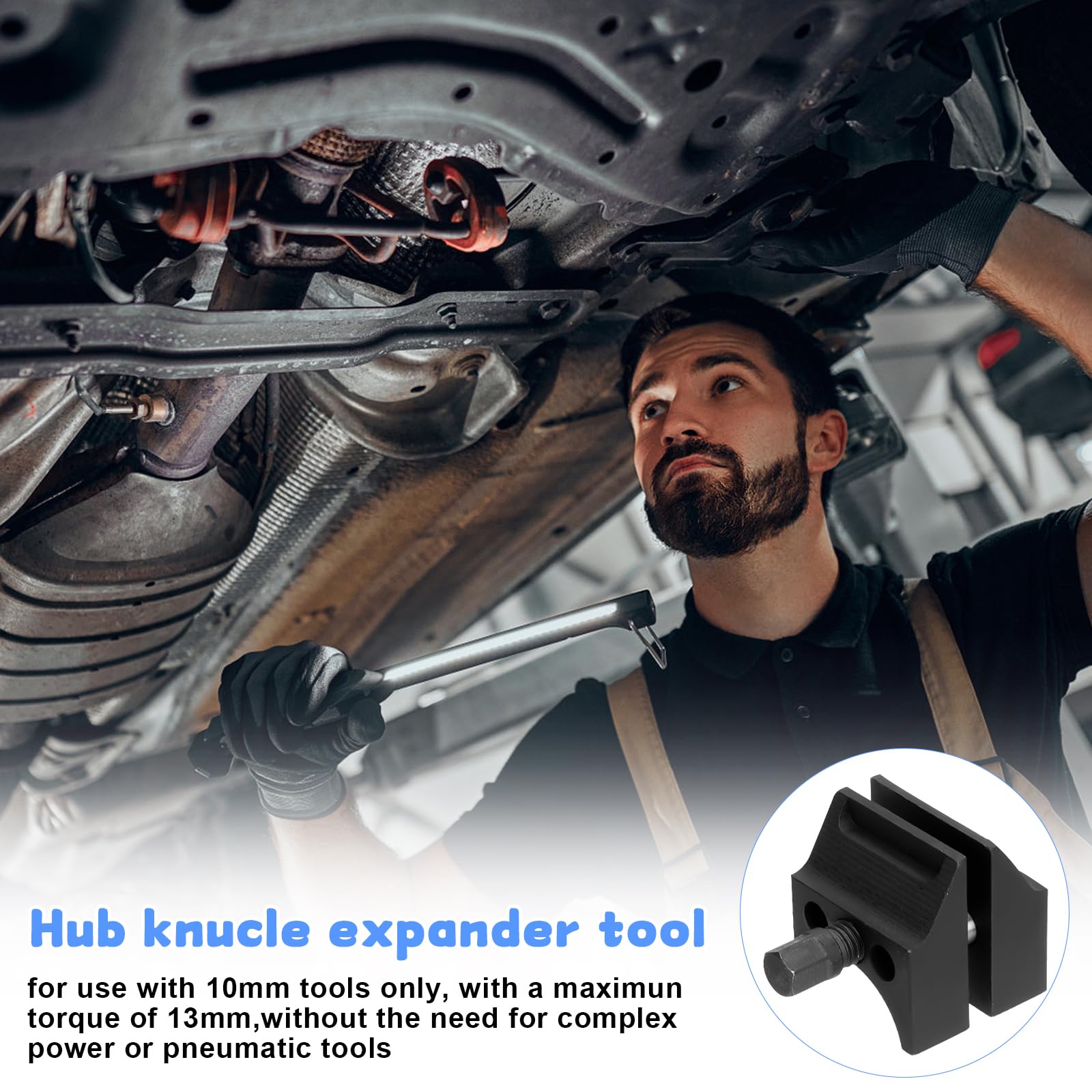 Spargitore per ammortizzatore, mozzi alla caviglia, strumento per sospensione auto, spargitore dell'asse, spargitore per auto, sospensioni Strut Split Hub Knuckle Spreader