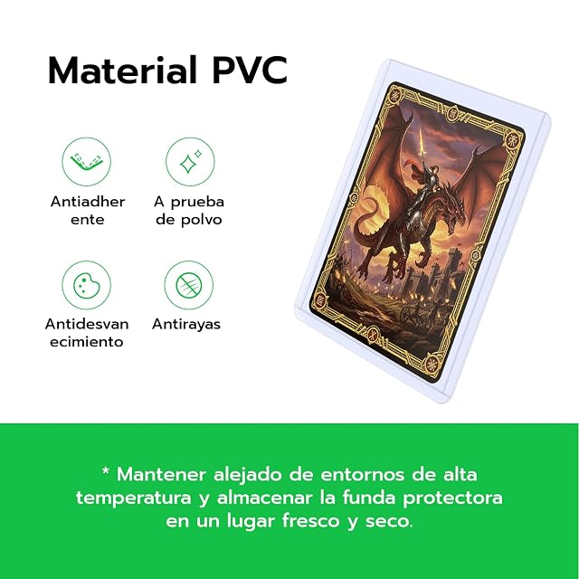 Foto 4 de 8 de Wigearss 100 Piezas Fundas Protectoras Transparentes para Cartas 35PT Luz Azul