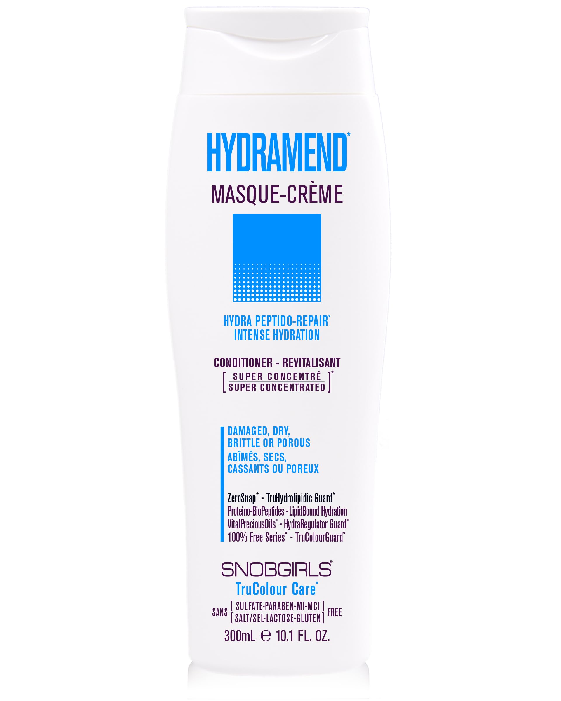 Moisturizing & Hydrating Conditioner for Color Treated Hair. Detangles & Repairs. Sulfate-Free, Vegan Formula with Argan Oil & Hair Vitamins. SNOBGIRLS HYDRAMEND for Dry, Damaged, Frizzy Hair 10 Fl Oz