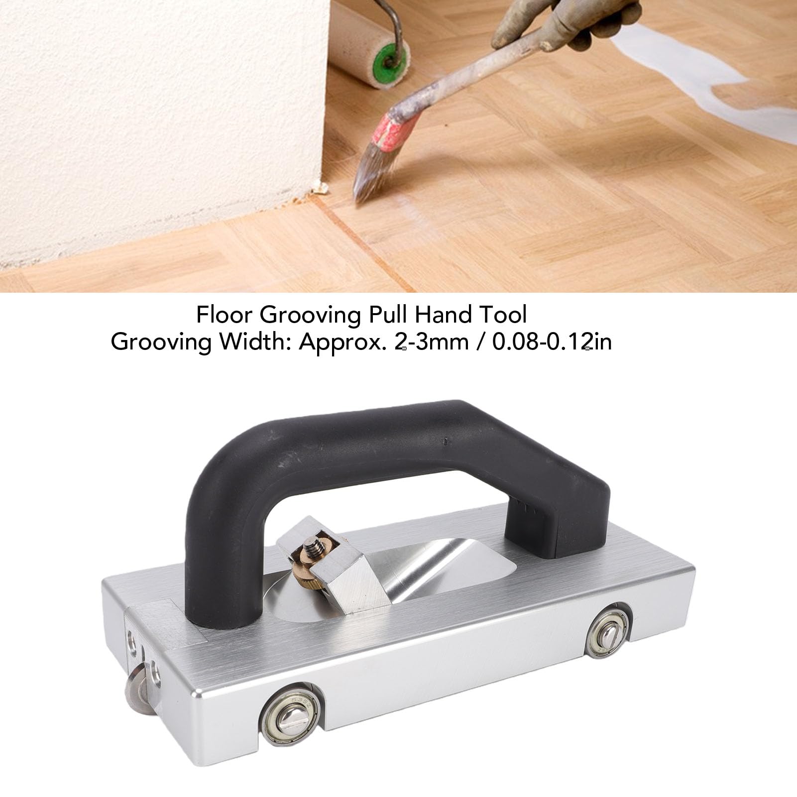 Focket Scanalatrice con ruote a lama di tipo U, utensile manuale per scanalatura di pavimenti con lame in acciaio ad alto tenore di carbonio a forma di U per pavimenti in gomma PVC