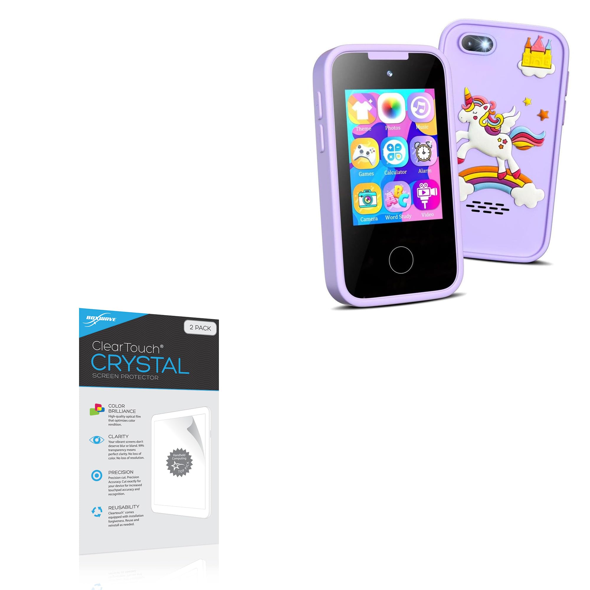 BoxWave Screen Protector Compatible With Vimorg Kids Smart Phone (2.8 in) - ClearTouch Crystal (2-Pack), HD Film Skin - Shields From Scratches