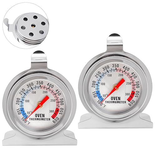Miniatura 4 de Termómetro de horno de 2 piezas de 122.0-572.0 F100-600 F, para horno, parrilla, freír ahumador, termómetro de lectura instantánea, termómetro de