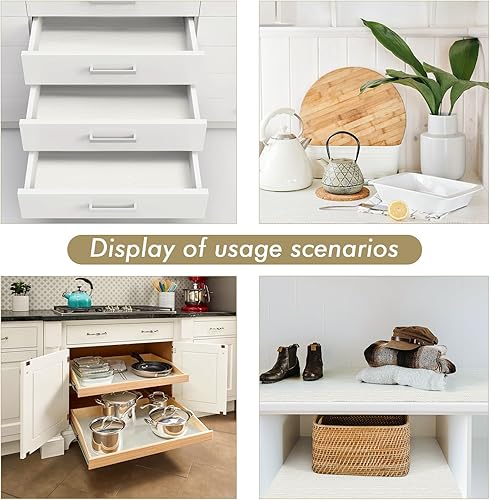 Miniatura 6 de Cohoo Home Revestimiento de cajones y estantes, forros de estantes para gabinetes de cocina para estantes, antideslizantes, no adhesivos, forros de
