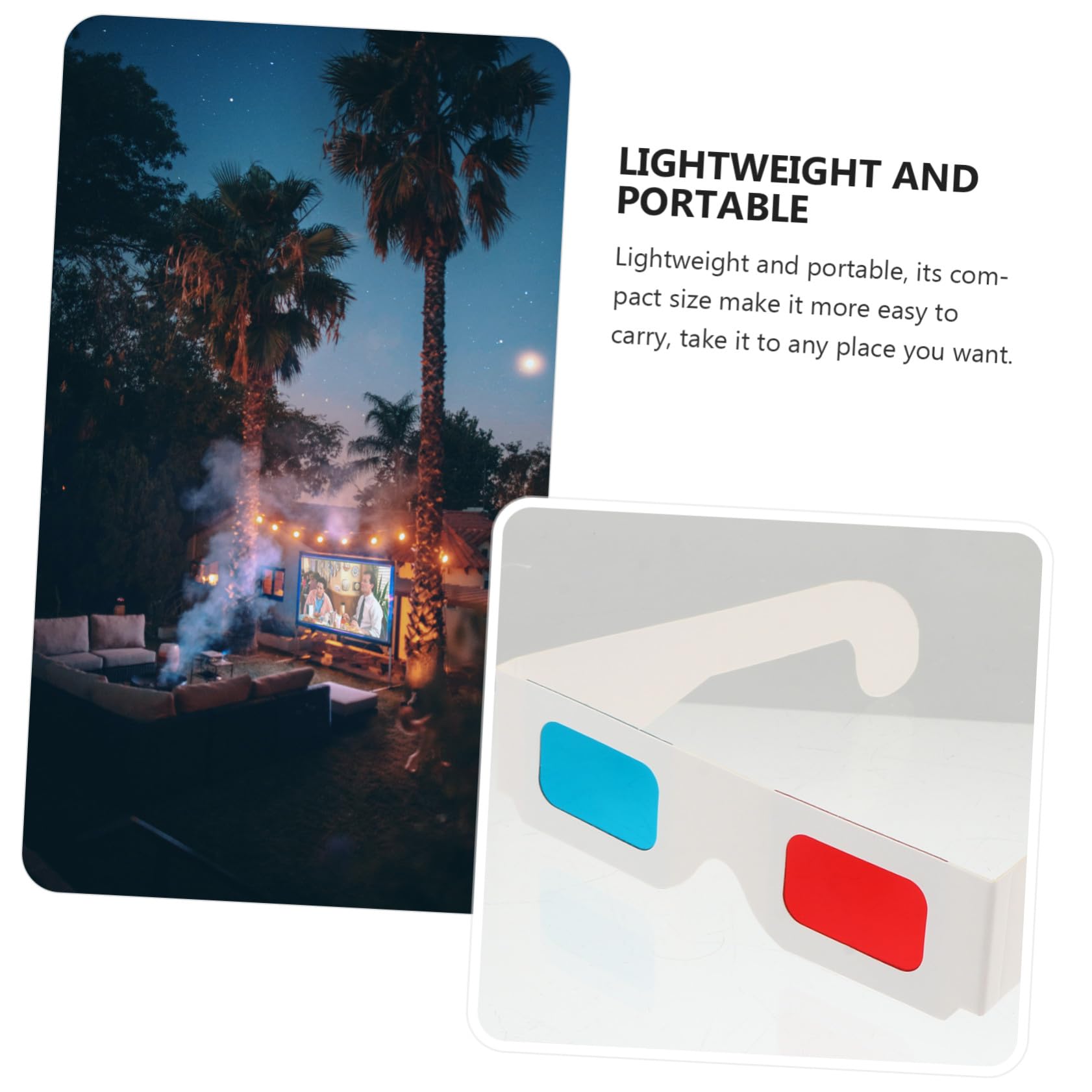 100pezzi Occhiali Anaglifici Rossi e Blu in Cartone Resistente Per Feste Cinema e Giochi in Famiglia
