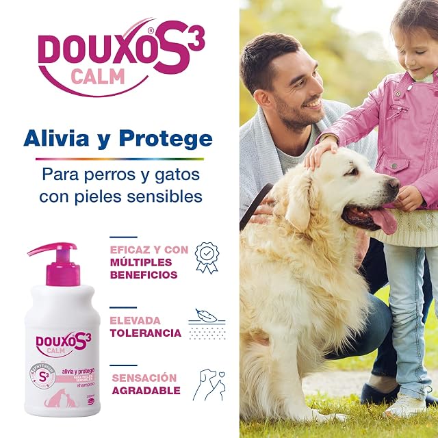 Foto 2 de 5 de DOUXO S3 Calm Champú para Perros y Gatos - Higiene para Pieles sensibles - Alivia y Protege