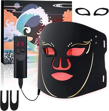 LED Red Light Therapy Mask with 850 NIR, 7 Colors Sofft Silicone Face Mask