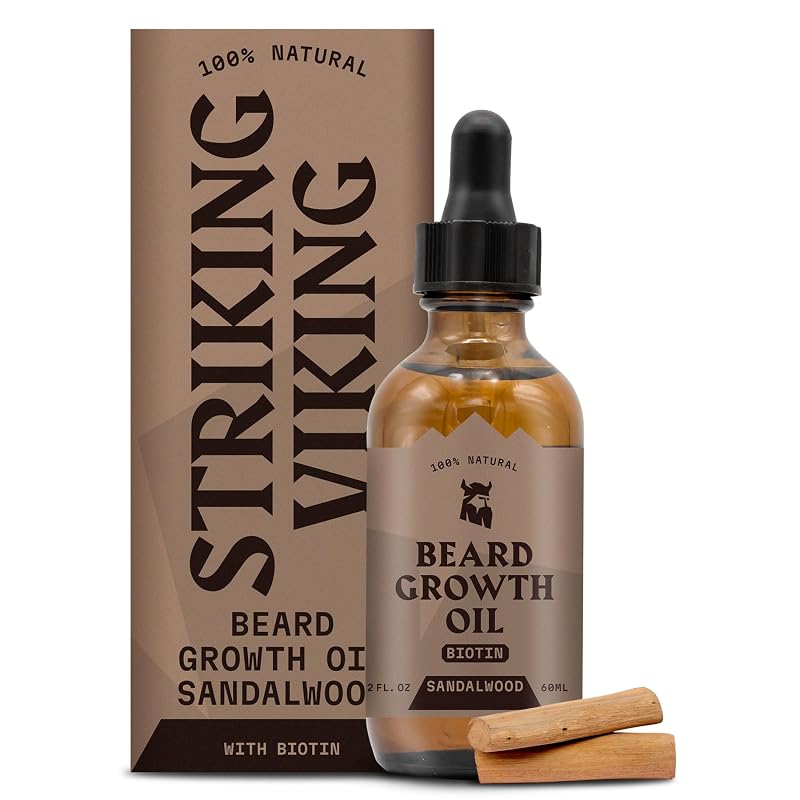 Óleo para Barba Striking Viking com Biotina, Sândalo, 60 mL