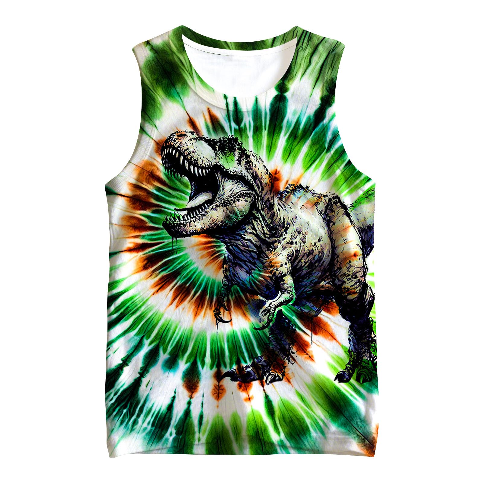 Kids Cute Animal Tie Dye Tank Tops Shirt Sleeveless Undershirt
