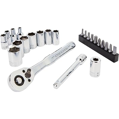 CRAFTSMAN Socket Set, 24-Piece, 1/4 Inch Drive, Metric, Includes Storage Case (CMMT12110LZ)