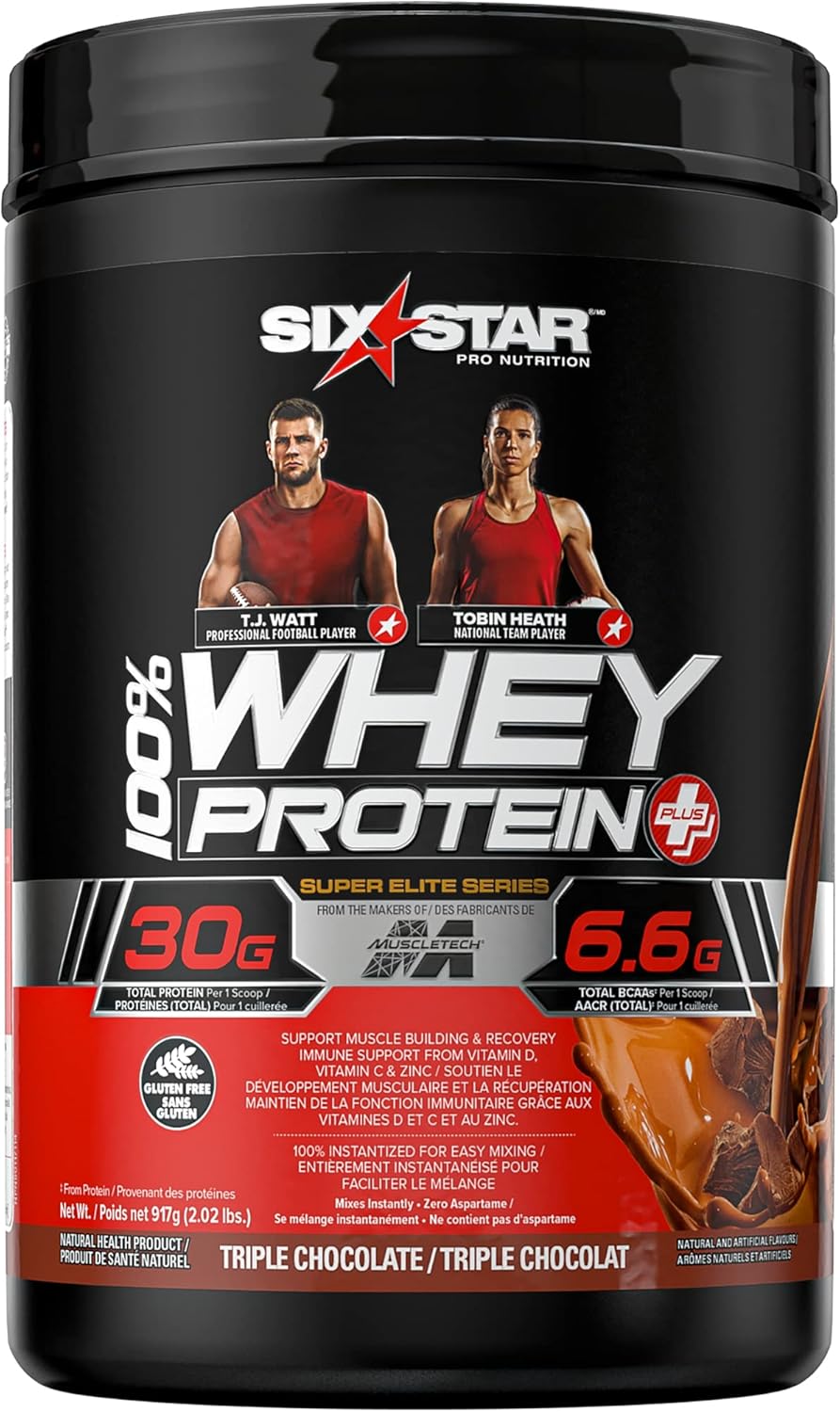 Whey Protein Powder, Six Star 100 Whey Protein Plus, Whey Protein