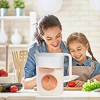 Vista 9 de Yardwe Hervidor de agua fría de plástico resistente al calor de gran capacidad de 2.2 litros con tapa de escala de medición y asa, fácil de rellenar