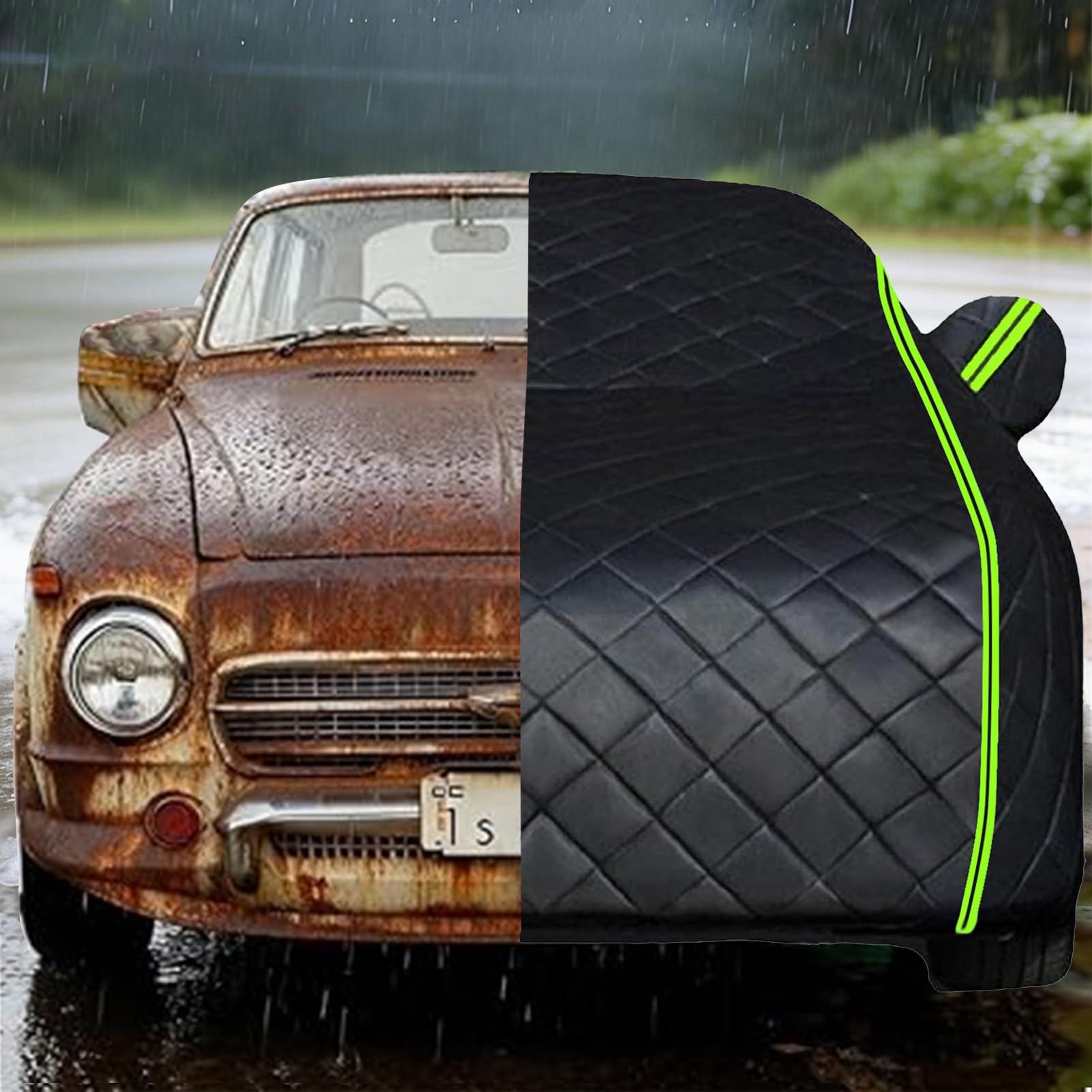 Telo Copriauto Antigrandine per Lynk & Co 01 (2017-2024), Copertura Auto Completa Esterno Antigraffio Antipolvere Anti Vento, Telo Antigrandine per Auto Resistente a Pioggia Neve