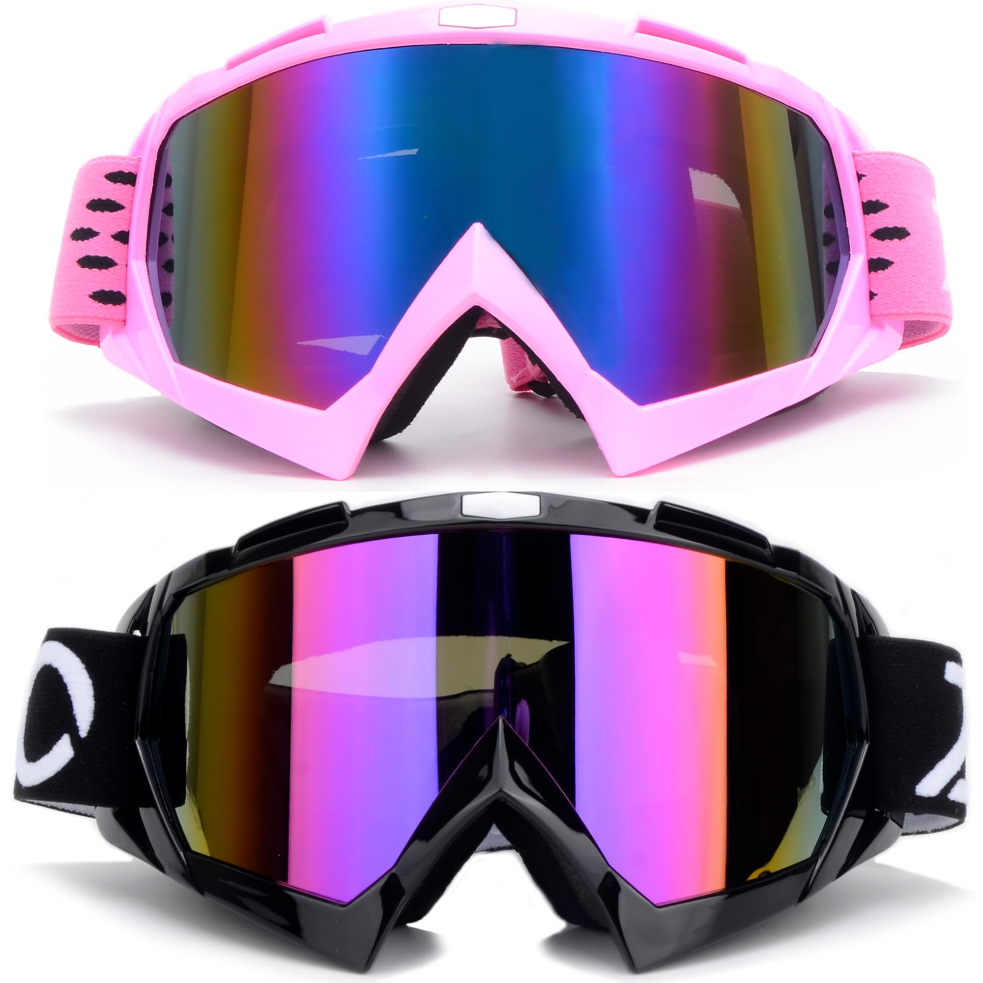 2 Pack ATV Goggles Dirt Bike Motocross Off Road Riding Motorcycle goggles Racing MX UTV Goggles