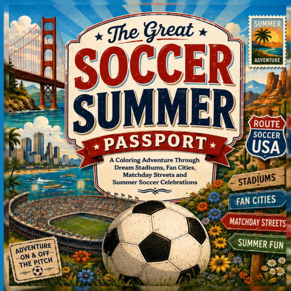 The Great Soccer Summer Passport: A Soccer Coloring Adventure for Kids Ages 8–12 with Dream Stadiums, Fan Cities, Matchday Streets and Summer Celebrations
