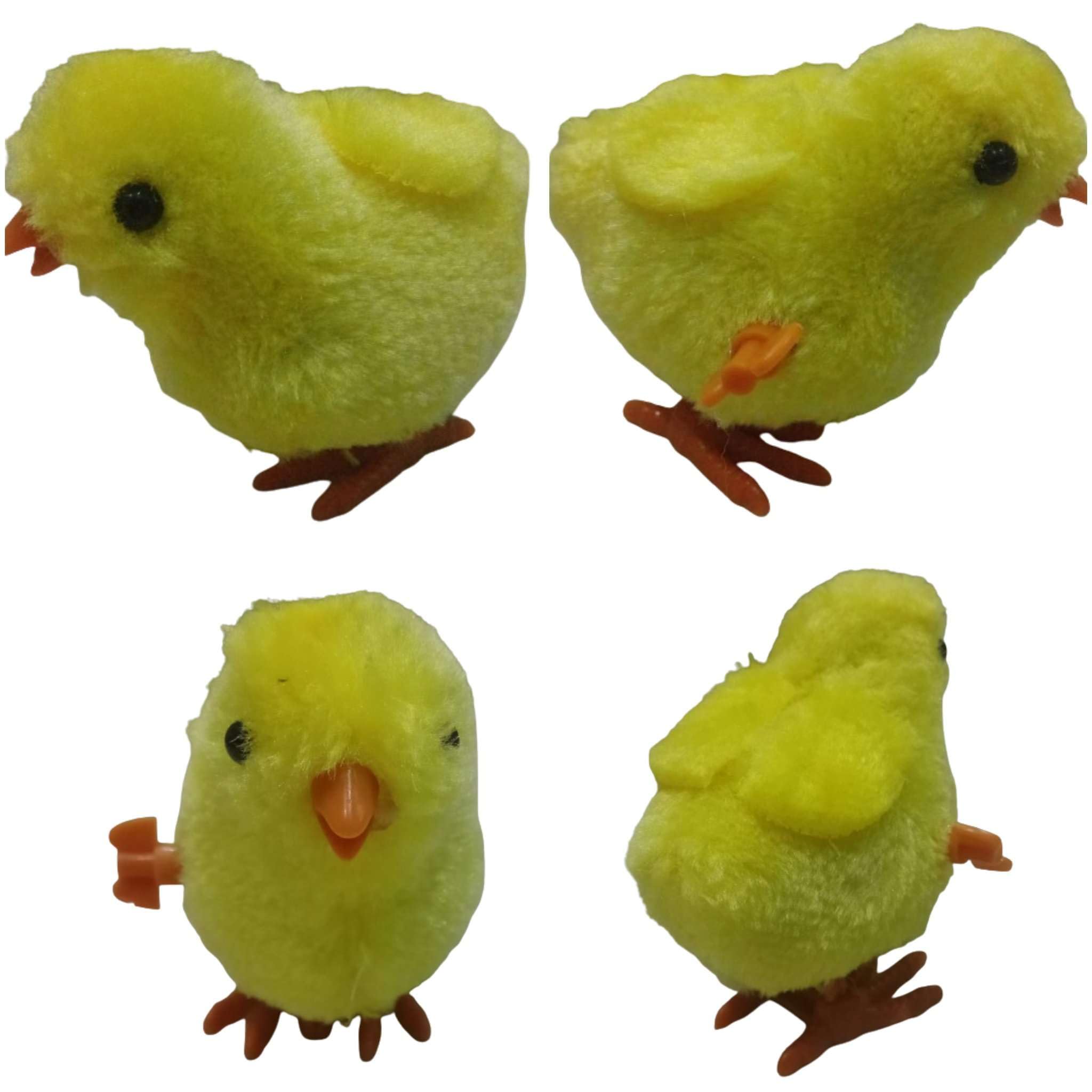 (Pack of 1 Pcs) Cute Little Chicks (Chuze) for/Wind Up Jumping Plush Cute Small Chicken for Kids/Easter Egg Baby Bird Yellow Chick Decoration/Party Favor Gag Toy